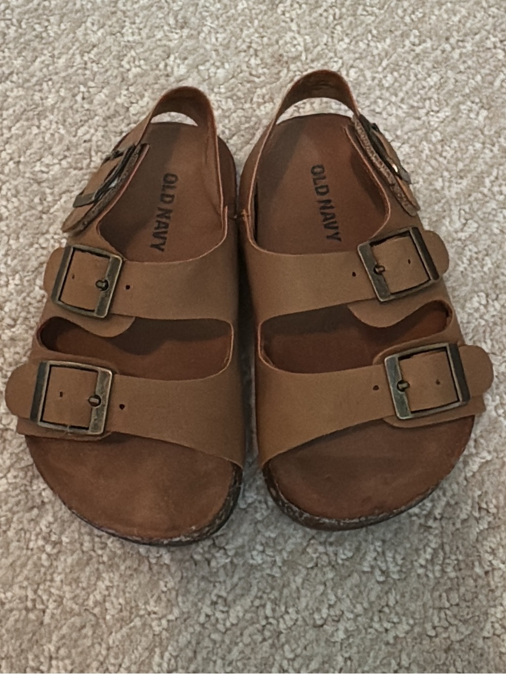 Old Navy Brown Double Buckle Kids Sandals